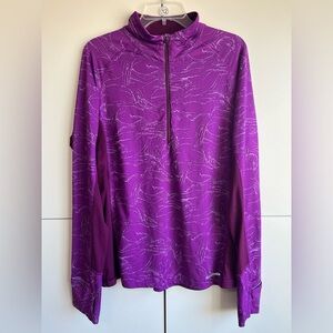 Patagonia Women’s Purple Quarter-Zip Long-Sleeve Pullover Size XL